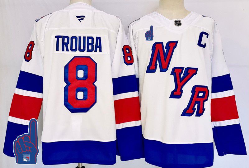 Men New York Rangers #8 Trouba White Fanatics 2025 NHL Jersey style 3